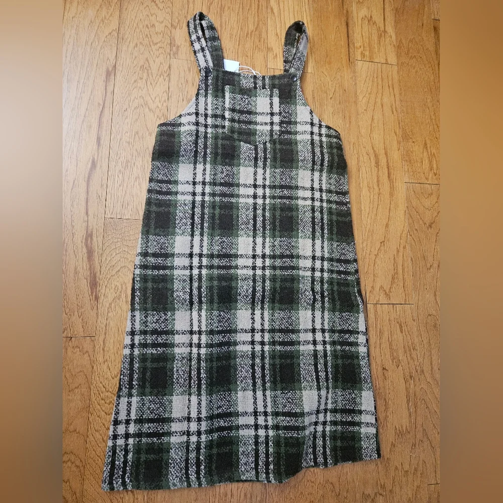 Check patterned wool strap dress - Picture 3 of 7